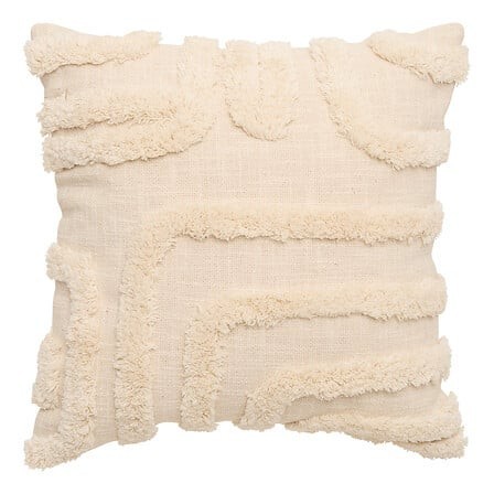 Coussin tufté Hawki 40x40 cm naturel