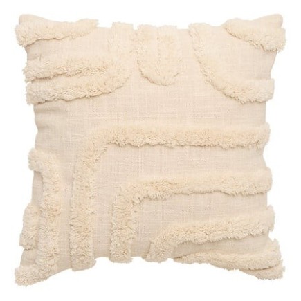 Coussin tufté Hawki 40x40 cm naturel