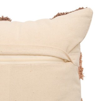 Coussin tufté Hawki 40x40cm brun