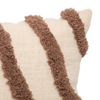 Coussin tufté Hawki 40x40cm brun