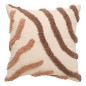 Coussin tufté Hawki 40x40cm brun