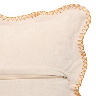 Coussin festons Tom 40x40cm beige lin
