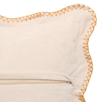 Coussin festons Tom 40x40cm beige lin