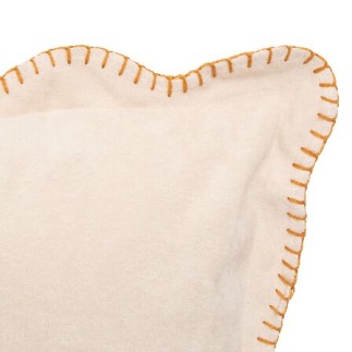 Coussin festons Tom 40x40cm beige lin