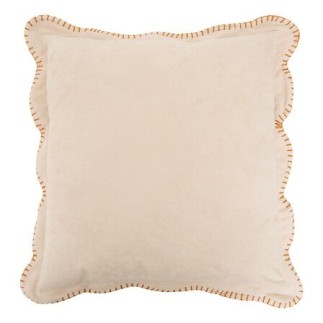 Coussin festons Tom 40x40cm beige lin
