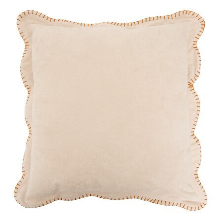 Coussin festons Tom 40x40cm beige lin