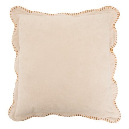 Coussin festons Tom 40x40cm beige lin