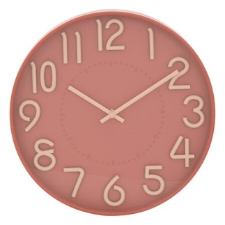 Horloge Homy 30cm 3D plastique rose rouge