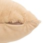 Coussin fourrure jacquard Arka 45x45cm beige lin