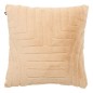 Coussin fourrure jacquard Arka 45x45cm beige lin