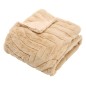 Plaid fourrure jacquard Arka 120x160cm beige lin