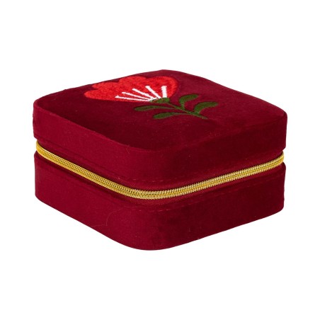 BOITE A BIJOUX HERITAGE 10X10CM ROUGE