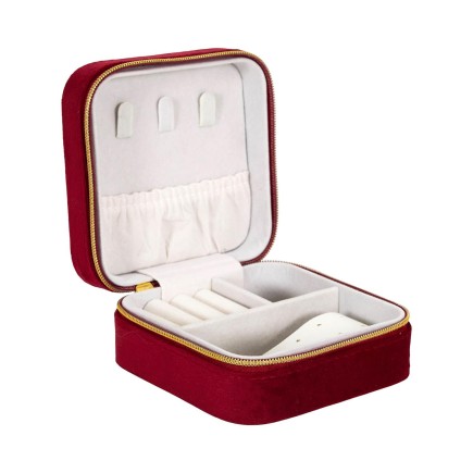 BOITE A BIJOUX HERITAGE 10X10CM ROUGE