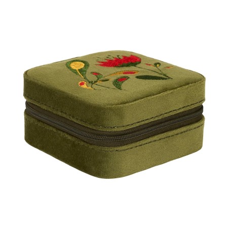 BOITE A BIJOUX HERITAGE 10X10CM KAKI
