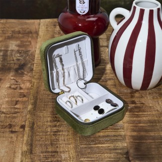 BOITE A BIJOUX HERITAGE 10X10CM KAKI