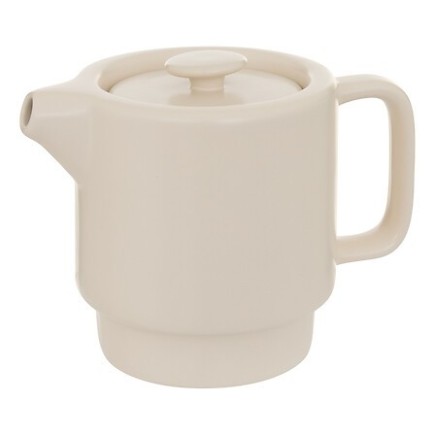 Théière solitaire Nature céramique crème