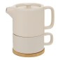 Théière solitaire Nature céramique crème