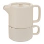 Théière solitaire Nature céramique crème