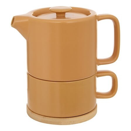 Théière solitaire Nature céramique ocre