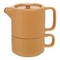 Théière solitaire Nature céramique ocre