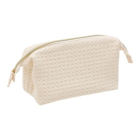 Trousse Waffle coton beige