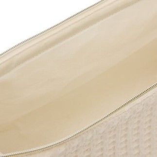 Trousse Waffle coton beige