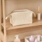 Trousse Waffle coton beige