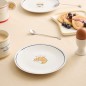 Une jolie assiette à dessert "Le croissant merci" de 19cm en porcelaine !