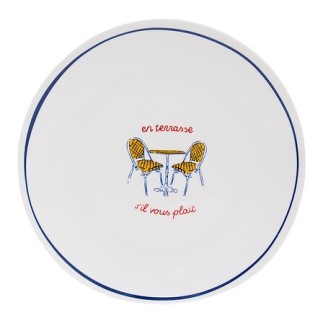 Assiette à dessert en terrasse s'il vous plait 19cm porcelaine