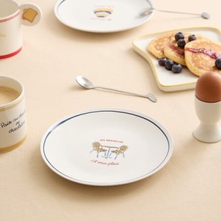 Assiette à dessert en terrasse s'il vous plait 19cm porcelaine