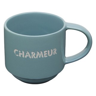 Coffret Mug et chaussettes Charmeur 38cl bleu