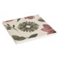 Dessous de verre Mona 10x10cm grès floral