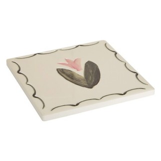 Dessous de verre Mona 10x10cm grès floral