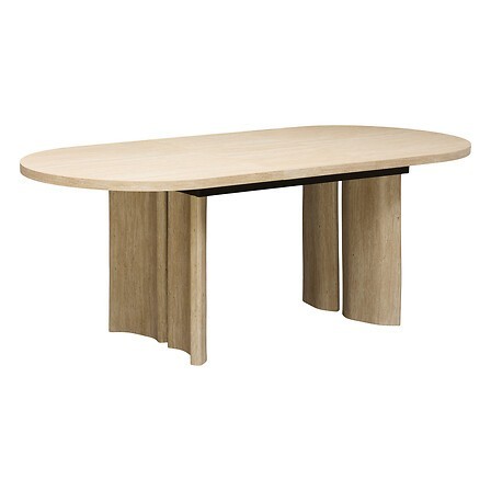 Table à dîner Tino extensible 160/210x90cm travertin Table à dîner Tino extensible 160/210x90cm travertin