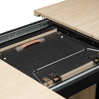 Table à dîner Tino extensible 160/210x90cm travertin