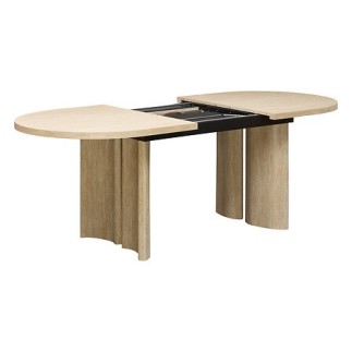 Table à dîner Tino extensible 160/210x90cm travertin