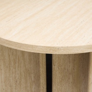 Table à dîner Tino extensible 160/210x90cm travertin