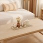 Coffret bougie LED Kaitlin plateau bois beige
