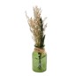 Coffret bougie LED Kaitlin plateau bois vert