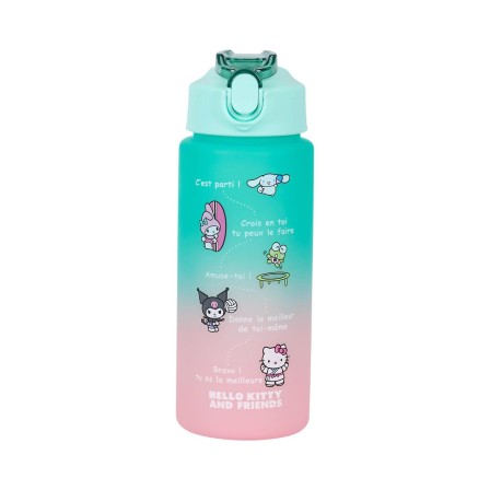 BOUTEILLE MOTIVATION HELLO KITTY 55CL BLEU