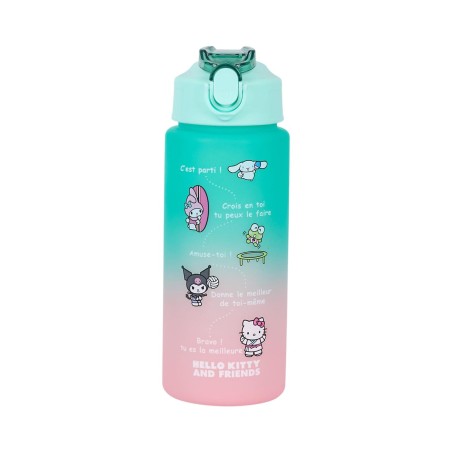 BOUTEILLE MOTIVATION HELLO KITTY 55CL BLEU