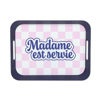 PLATEAU PLASTIQUE LUDIQUE 41X32CM MADAME EST SERVIE
