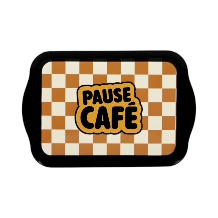 PLATEAU PLASTIQUE LUDIQUE 21X14CM PAUSE CAFE