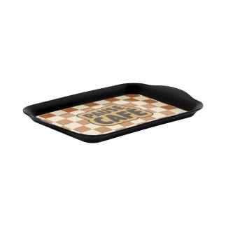 PLATEAU PLASTIQUE LUDIQUE 21X14CM PAUSE CAFE