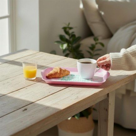 PLATEAU PLASTIQUE LUDIQUE 21X14CM MES PECHES MIGNONS