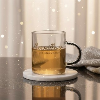 MUG POIGNEE AVEC PAILLETTES 35CL MERVEILLEUSE