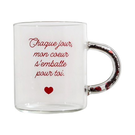 MUG POIGNEE AVEC FORMES 35CL CHAQUE JOUR