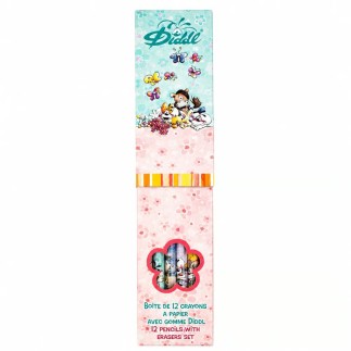 12 crayons à papier embout gomme DIDDL