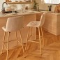 Tabouret de bar Sirac assise 75cm lin