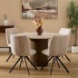 Chaise pivotante Gira chenille beige Chaise pivotante Gira chenille beige